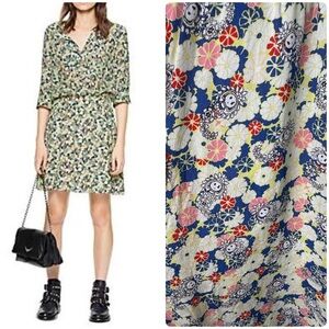 Zadig & Voltaire Silk Remus Flower Skull Flower Mini Dress Size Large